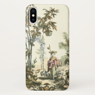 Asian Garden with Woman and Animals iPhone X Case