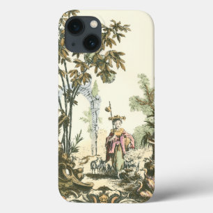 Asian Garden with Woman and Animals iPhone 13 Case