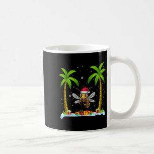Asian Giant Hornet Santa Hat Palm Tree Beach Xmas Coffee Mug