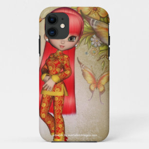 Asian Girl Beautiful Flowers Design 5 iPhone 11 Case