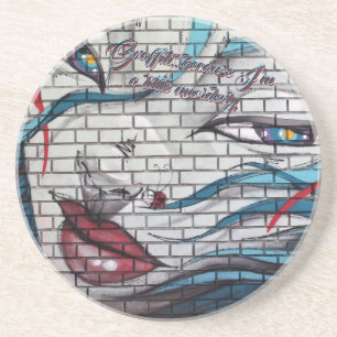 Asian Girl Graffiti  Coaster