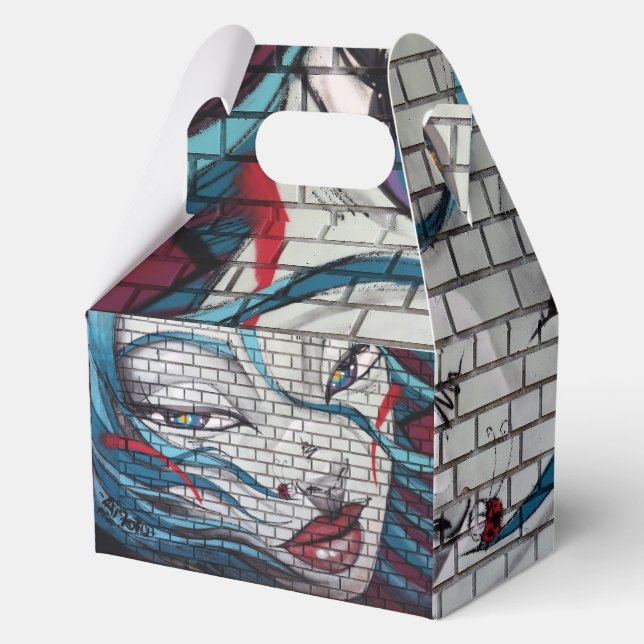 Asian Girl Graffiti  Favour Box (Back)