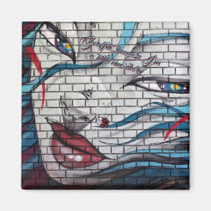 Asian Girl Graffiti Magnet