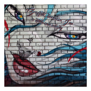 Asian Girl Graffiti  Poster