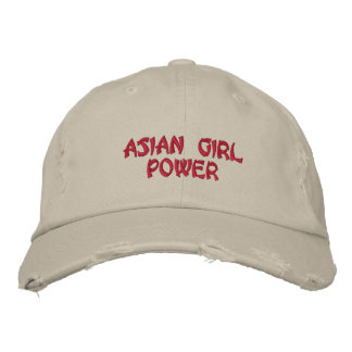 Asian Girl Power Embroidered Hat