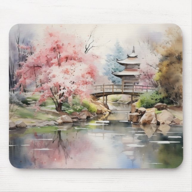 Asian Graden Spring Mouse Pad (Front)