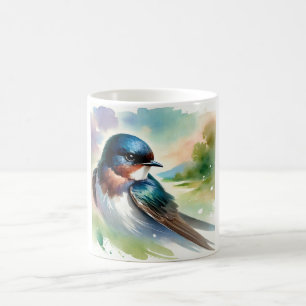 Asian house martin 081024AREF104 - Watercolor Coffee Mug