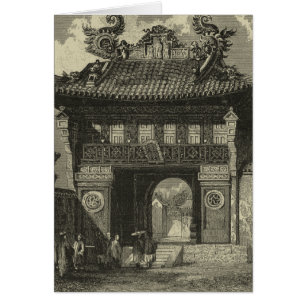 Asian Imperial Temple in Black & White