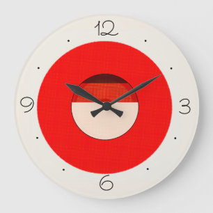 Asian Influence Cream Red Black> Simplistic Clocks