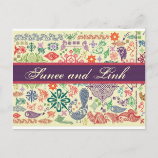 Asian inspiration postcard