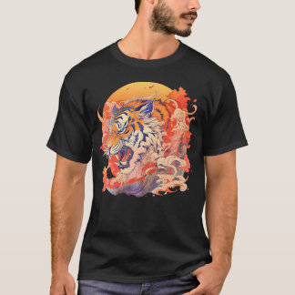 Asian Inspired 80S Japanese Tiger T-Shirt
