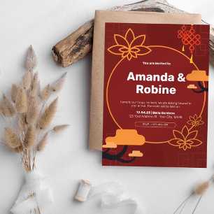 Asian-Inspired Wedding Invitation