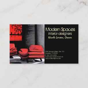 asian interior design business card