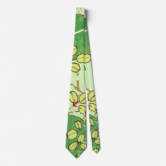 Asian Jaopanese Art Print Design Pattern Tie (Front)