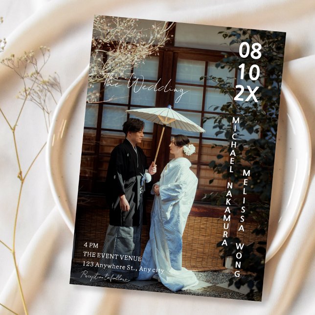 Asian Japanese concept photo wedding  Invitation (Creator Uploaded)