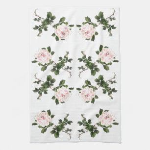 Asian Japanese Rose Flowers Bairei Kitchen Towel