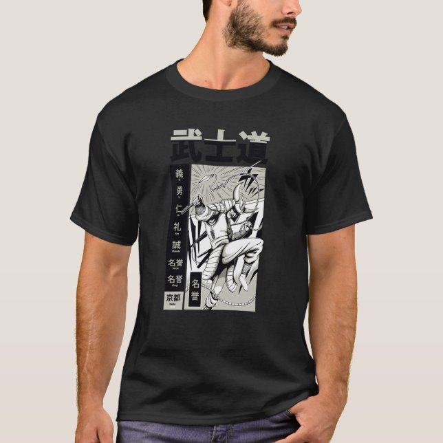 Asian Japanese samurai fighter T-Shirt (Front)