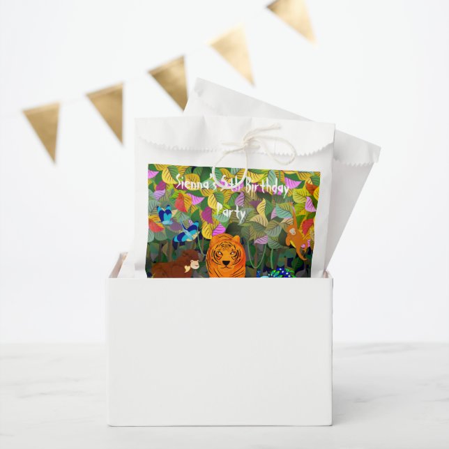 Asian Jungle Tiger Sun Bear Peacock Indian Roller Favour Bag (Party)