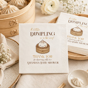 Asian Kawaii Dim Sum Little Dumpling Baby Shower Napkin