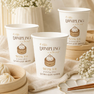 Asian Kawaii Dim Sum Little Dumpling Baby Shower Paper Cups