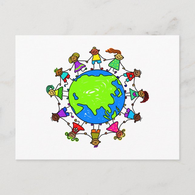 Asian Kids Postcard (Front)