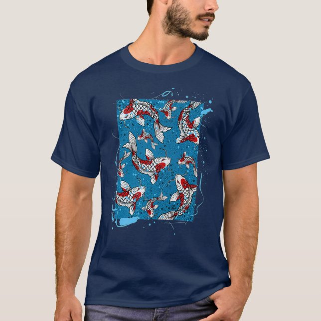 Asian Koi Fish In Water Koi Pond Premium T-Shirt (Front)