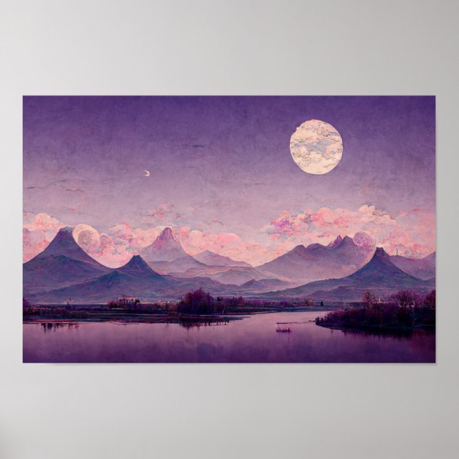 Asian Landscape Painting Poster (Front)