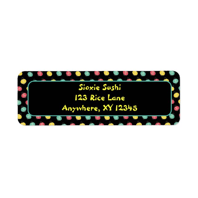 Asian Lanterns Return Address Label (Front)