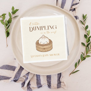 Asian Little Dumpling Kawaii Baby Shower Napkin
