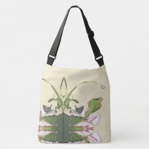 Asian Lotus Flower Butterfly Waterlily Tote Bag