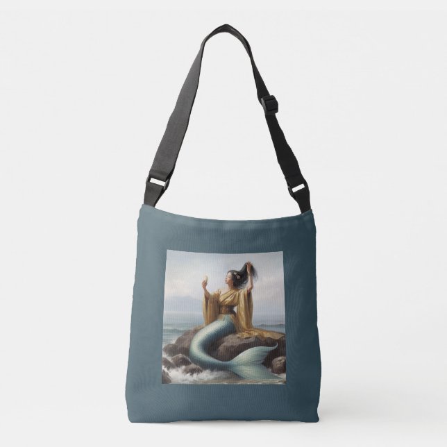 Asian Mermaid Crossbody Bag (Front)