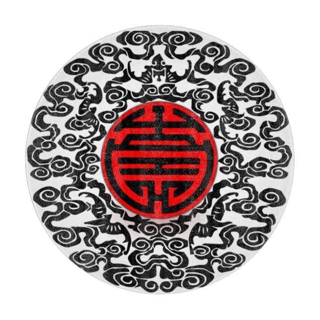 Asian motif cutting board (Front)