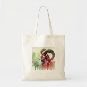 Asian Mouflon 170724AREF154 - Watercolor Tote Bag