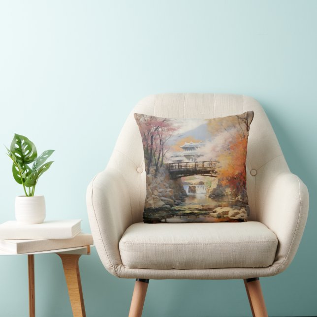 Asian Nature Landscape Cushion (Chair)