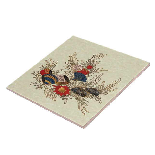 Asian Ocean Deco Ceramic Tile (Side)