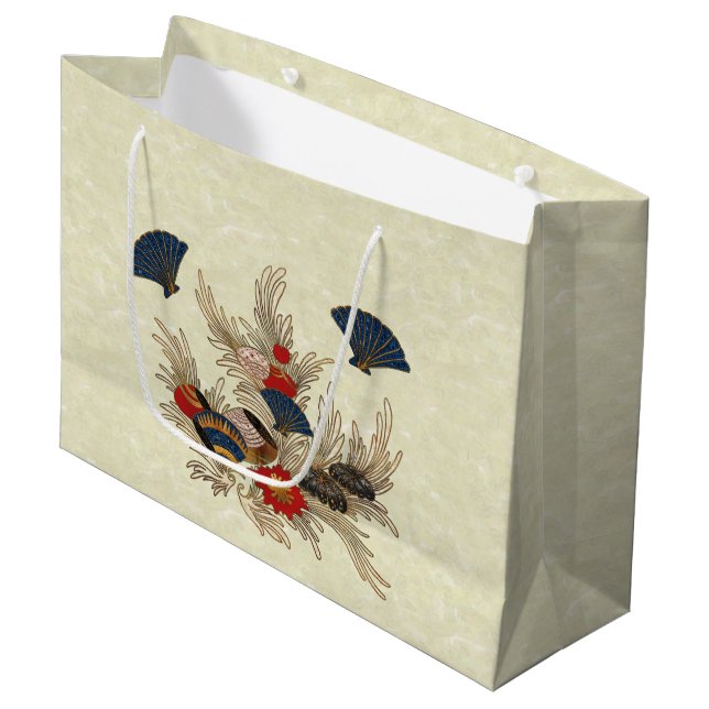 Asian Ocean Deco Large Gift Bag (Front Angled)