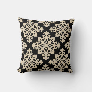 Asian Ornamental Motive Geometric Pattern Cushion