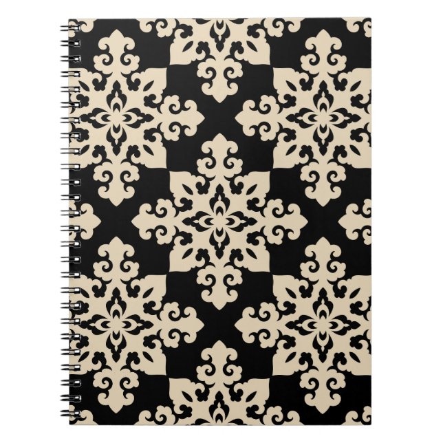 Asian Ornamental Motive Geometric Pattern Notebook (Front)