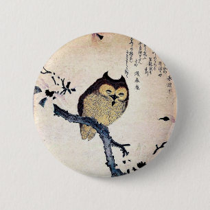 Asian Owl 6 Cm Round Badge