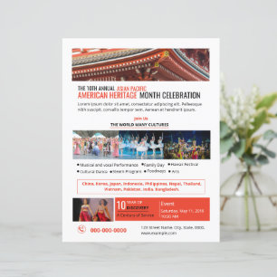 Asian pacific american heritage month Event Flyer