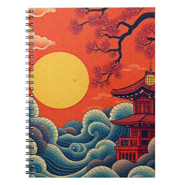 Asian Pacific Inspired Photo Spiral Notebook (Front)