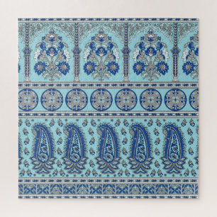Asian Paisley Border: Traditional Design. Jigsaw Puzzle