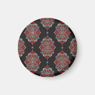 Asian paisley elements, boho vintage pattern. magnet