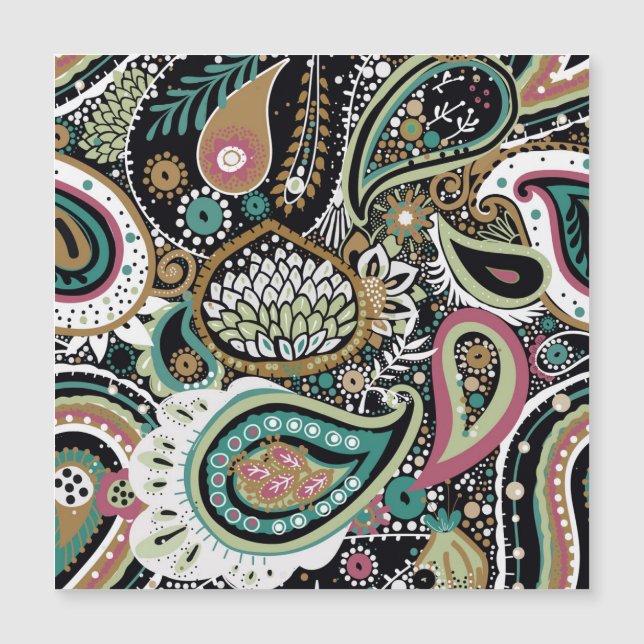Asian paisley: modern seamless design. (Front)