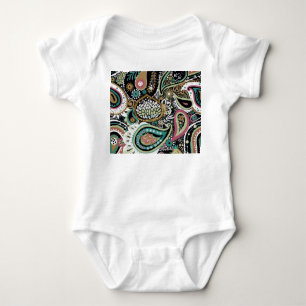 Asian paisley: modern seamless design. baby bodysuit