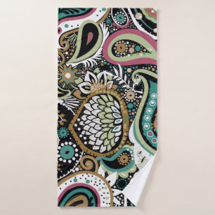 Asian paisley: modern seamless design. bath towel