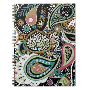 Asian paisley: modern seamless design. notebook