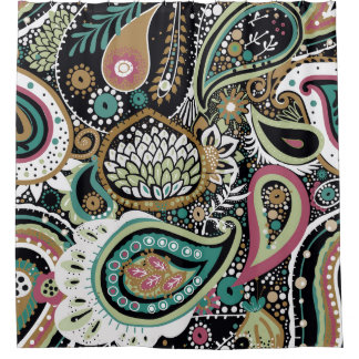 Asian paisley: modern seamless design. shower curtain