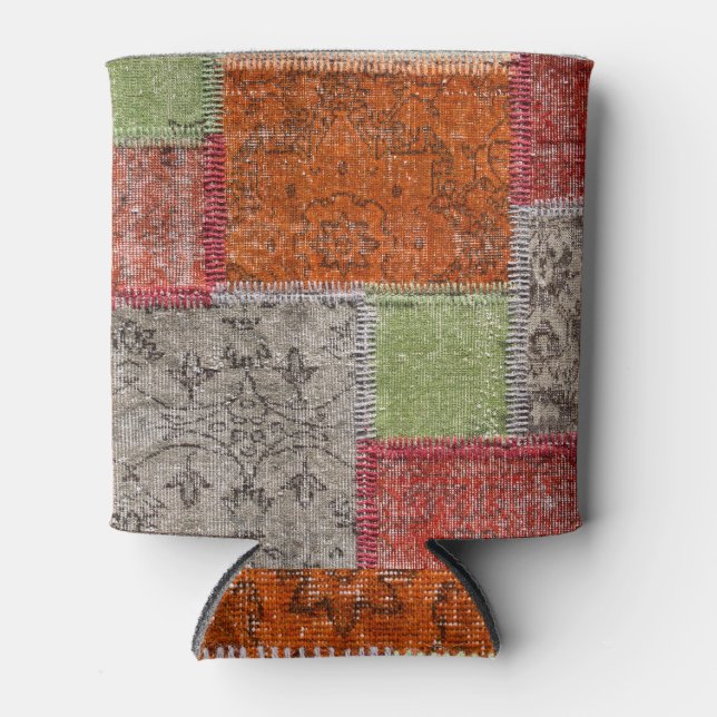 Asian Patchwork Carpet, Istanbul Detail Can Cooler (Front)
