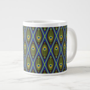 Asian pattern large coffee mug